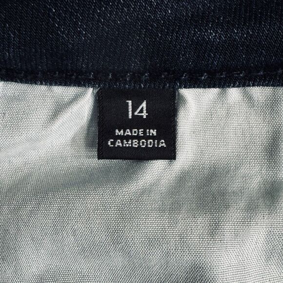 Simply Vera Wang Skinny Mid Rise Jeans 14 (37x29) Blue Dark Wash Stretch Womens - Picture 5 of 8